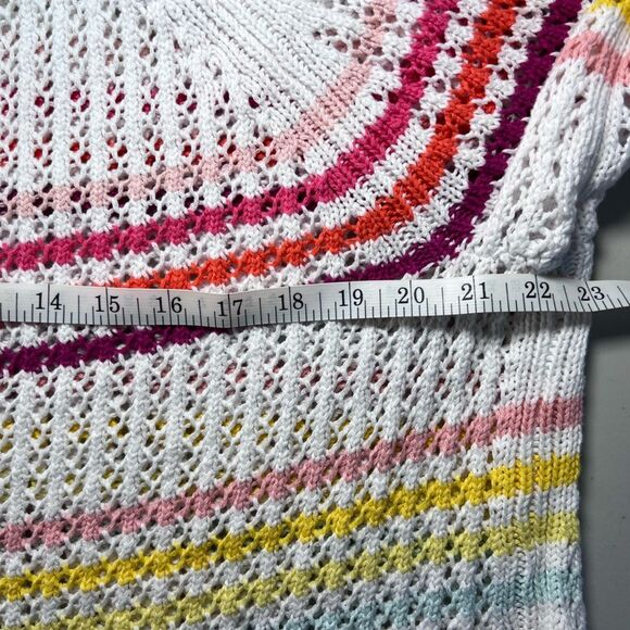 Talbots Crew Neck Long Sleeve Multi Color Stripe Sweater NWOT size 2x - Picture 2 of 6